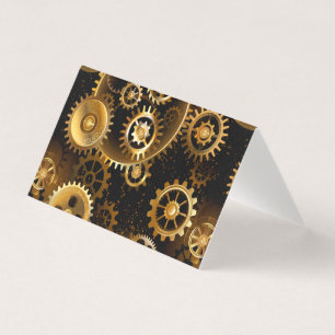 Seamless Steampunk Brass Gears