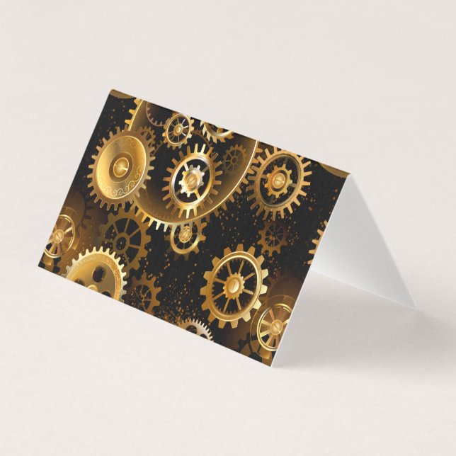 Seamless Steampunk Brass Gears (Front)