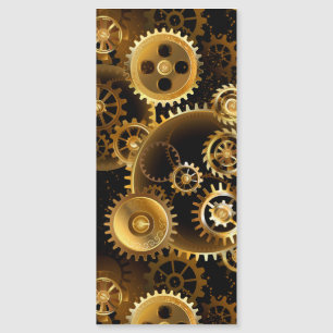 Seamless Steampunk Brass Gears