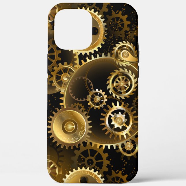 Seamless Steampunk Brass Gears Case-Mate iPhone Case (Back)
