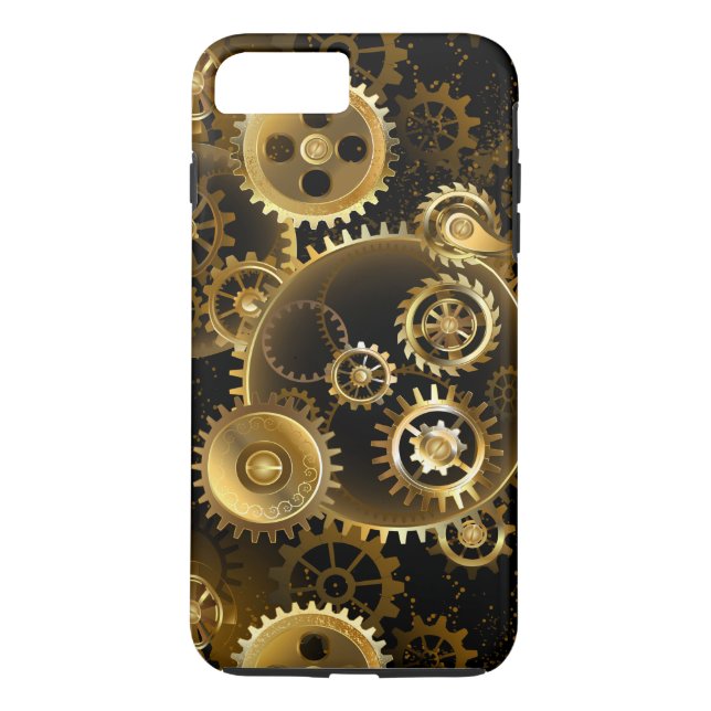 Seamless Steampunk Brass Gears Case-Mate iPhone Case (Back)