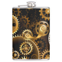 Seamless Steampunk Brass Gears