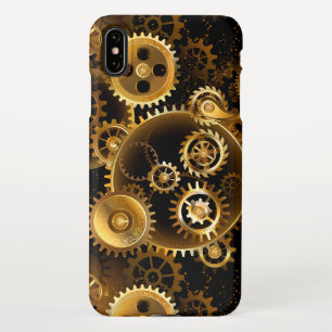 Seamless Steampunk Brass Gears iPhone XS Max Case