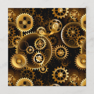 Seamless Steampunk Brass Gears Menu