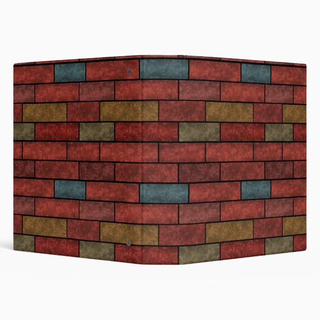 Seamless stone bricks brown orange green colours c binder (Background)