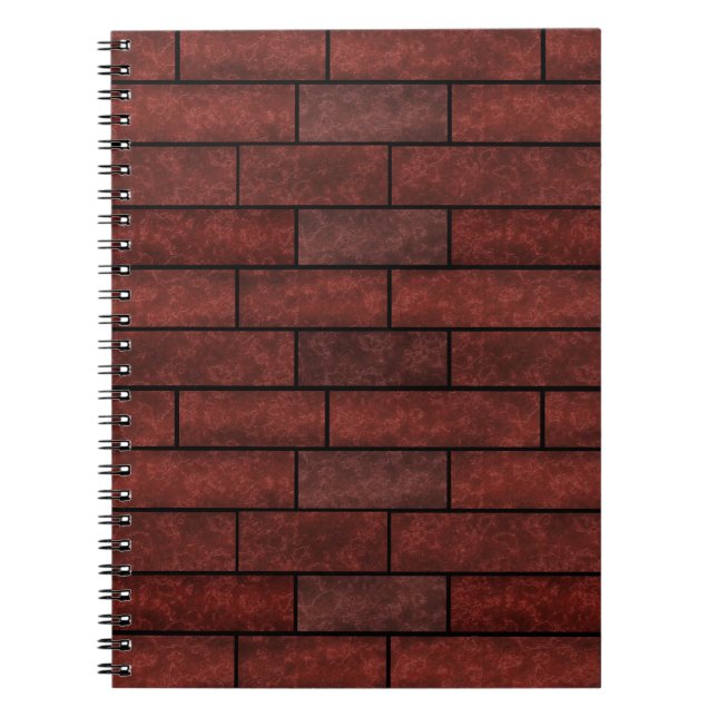 Seamless stone bricks wall brown orange colours lo notebook (Front)