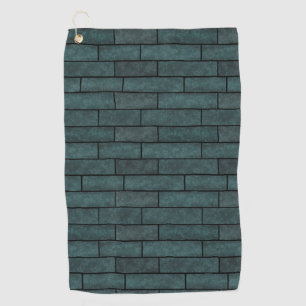 Seamless stone bricks wall green colours loft golf towel