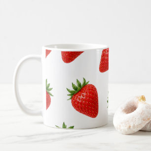 Seamless Strawberry Pattern Cute Red Fruit Coffee Mug