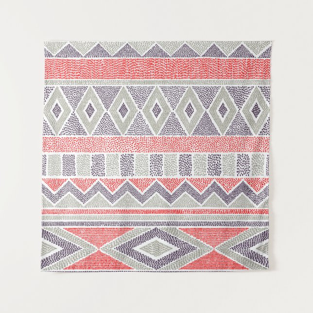 Seamless striped ethnic pattern. Tribal and aztec  Tapestry (Front)