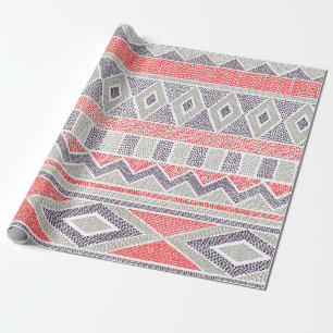 Seamless striped ethnic pattern. Tribal and aztec  Wrapping Paper