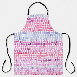 Seamless striped watercolor pattern. Pink and grey Apron