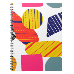 Seamless stylish abstract hand drawn pattern. Vint Notebook