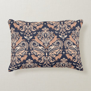 Seamless symmetrical pattern in the Damask style.  Accent Pillow