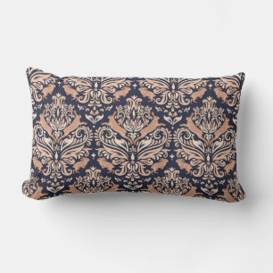 Seamless symmetrical pattern in the Damask style.  Lumbar Pillow