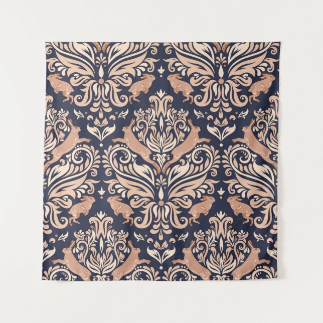 Seamless symmetrical pattern in the Damask style.  Tapestry (Front)