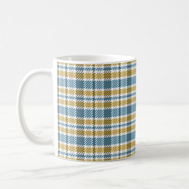 Seamless tartan,  plaid pattern. Background. Vinta Coffee Mug (Left)