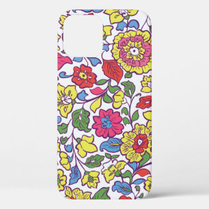 Seamless Texture with Flowers and Leaf. Floral Pat iPhone 12 Case