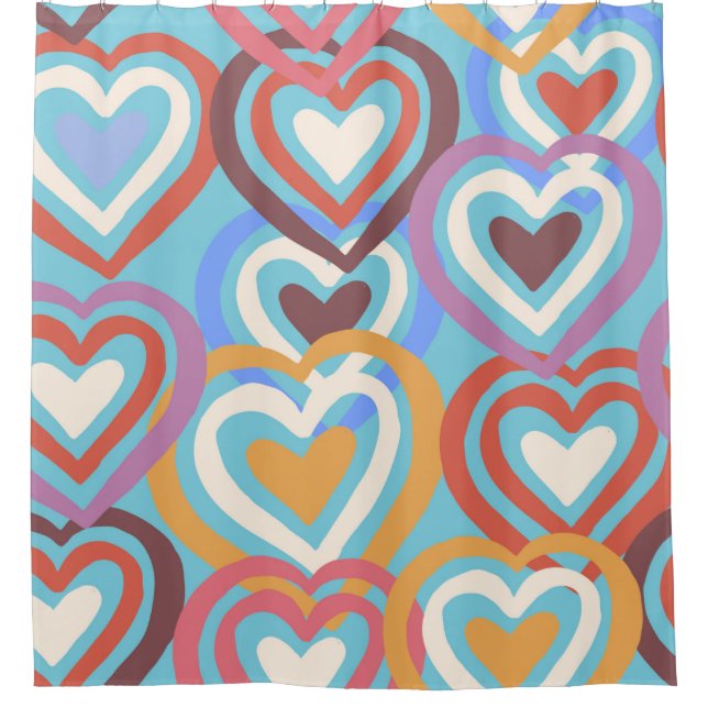 Seamless texture with funny hearts  (Front)
