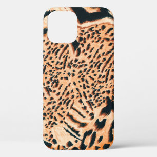 Seamless tiger, leopard and jaguar. Seamless textu iPhone 12 Case