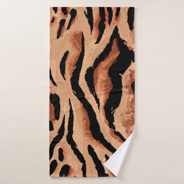 seamless tiger, leopard skin pattern bath towel (Bath Towel)