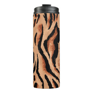 seamless tiger, leopard skin pattern thermal tumbler