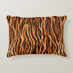 seamless tiger skin pattern. hand drawn accent pillow