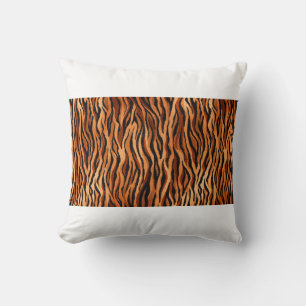 seamless tiger skin pattern. hand drawn throw pillow