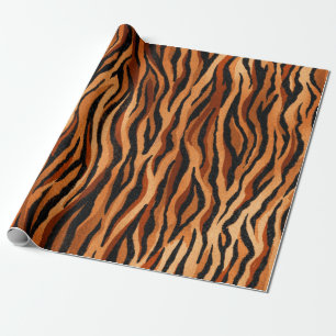 seamless tiger skin pattern. hand drawn wrapping paper