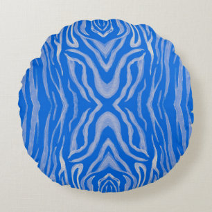 Seamless tiger skin pattern round pillow