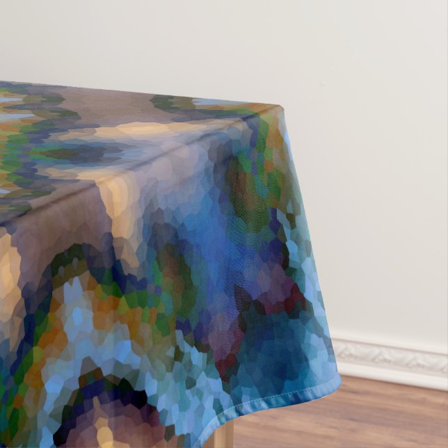 Seamless tile mosaic kaleidoscope abstract modern tablecloth (In Situ)