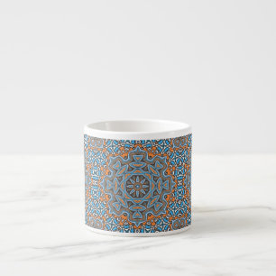 Seamless tile ornamental abstract pattern tile mos espresso cup