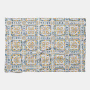 Seamless tile pattern kitchen towel