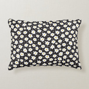Seamless tiny daisy vintage pattern background accent pillow