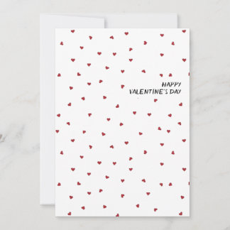 Seamless Tiny Hearts Happy Valentine's Day  Holiday Card