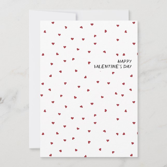 Seamless Tiny Hearts Happy Valentine's Day  Holiday Card (Front)