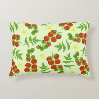 Seamless tomato pattern. Vegetable print. Vintage  Accent Pillow