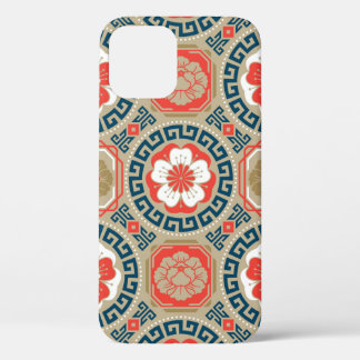 Seamless traditional asian ornamental motive, japa iPhone 12 case