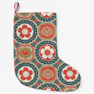 Seamless traditional asian ornamental motive, japa small christmas stocking