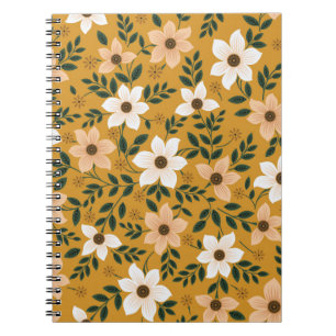 seamless traditional flower pattern on muster notebook