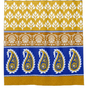 Seamless traditional indian paisley border