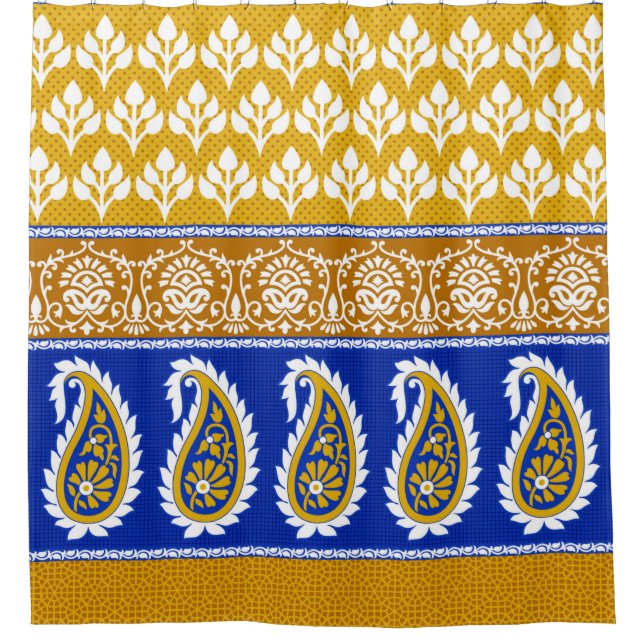 Seamless traditional indian paisley border (Front)