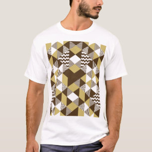 Seamless triangle: geometric gold fashion. T-Shirt