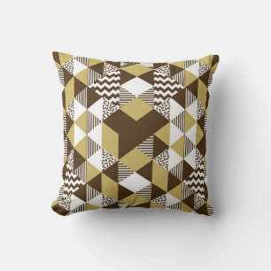 Seamless triangle: geometric gold fashion. throw pillow