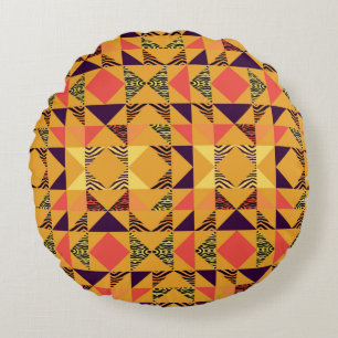 Seamless triangle pattern abstract background with round pillow