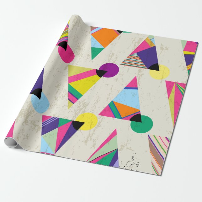 seamless triangle pattern background, hipster retr wrapping paper (Unrolled)
