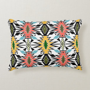 Seamless tribal african ornamental pattern backgro accent pillow