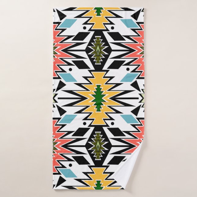 Seamless tribal african ornamental pattern backgro bath towel (Bath Towel)