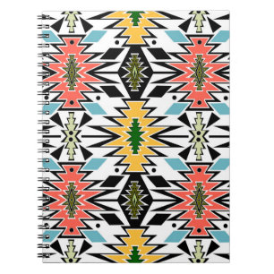 Seamless tribal african ornamental pattern backgro notebook