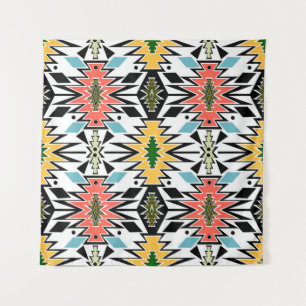 Seamless tribal african ornamental pattern backgro tapestry
