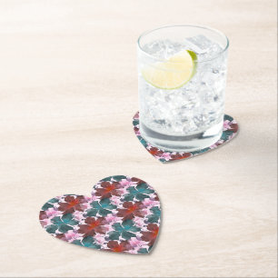 Seamless tropical floral pattern  cutting board paper coaster